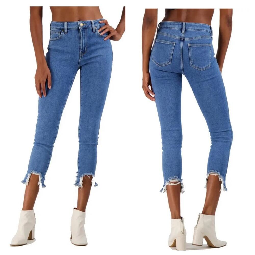 JBD Just Black Denim Frayed Hem High Rise Jeans 25 EUC